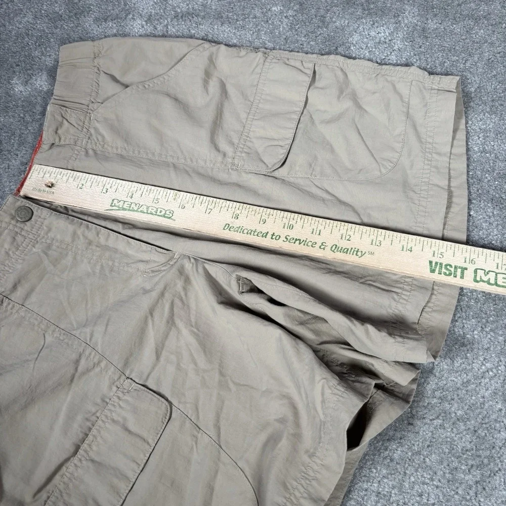 LL Bean Cargo‎ Shorts Womens 10 Beige Nylon Utility Hiking Outdoors Fishing